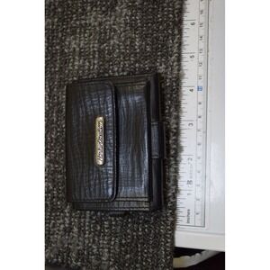 Vintage HARLEY DAVIDSON Leather MINI Tri-fold Billfold Wallet Change Purse